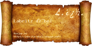 Labritz Ábel névjegykártya